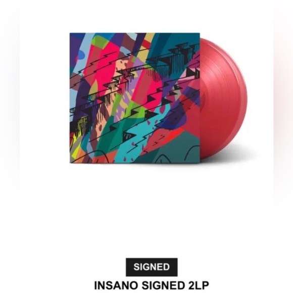 Kid Cudi - INSANO SIGNED 2LP Vinyl - Art Work By KAWS - Picture 4 of 4